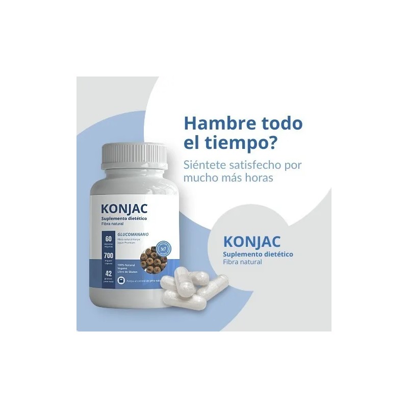 Fibra Natural Glucomanano Konjac Vegano 100% Natural Sabor Sin Sabor