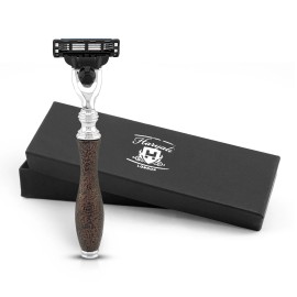 Haryali London 3 Edge Razor for Men, Women's Razor, Ergonomic Men's Razor Metallic Maroon
