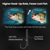 FishTrip 100 Pack Aberdeen Fishing Hooks Freshwater, Long Shank Light