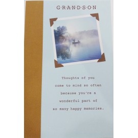 Greeting Card Grandson - Only the miles come between us, for you're always close in heart and thought - Happy Birthday Wished a World of Happiness