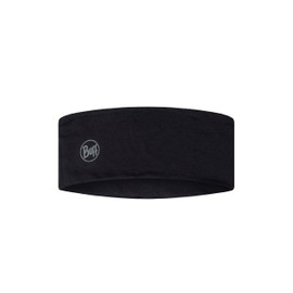 BUFF® Headbands LW Merino Wool Headbands Male Female Adult Temperature Regulating 100% Merino Wool Open Air Sustainable Lightweight Comfort One Size Black