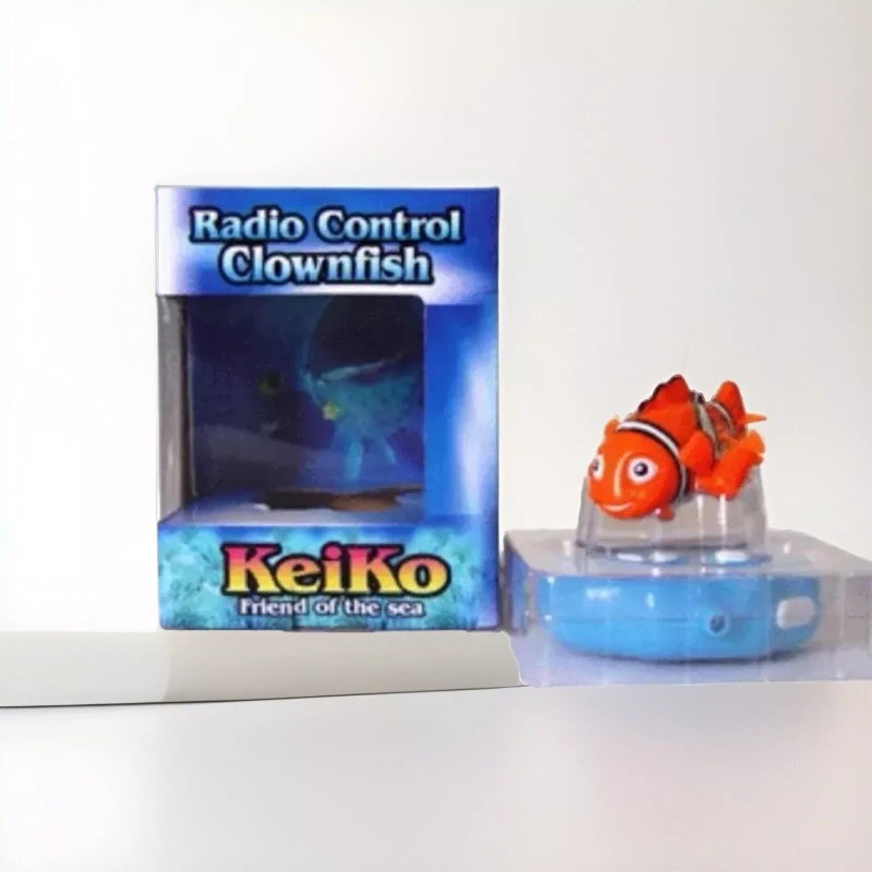Keiko Mini ClownFish R/C Water Fish RC Toy Bundle -