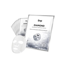 SNP Mascarilla De Tela 100 Diamante  1000 Mg De Ácido Hialurónico  Reafirmante, Hidratante Y Nutritiva Con Diamantes Auténticos Para Todo Tipo De