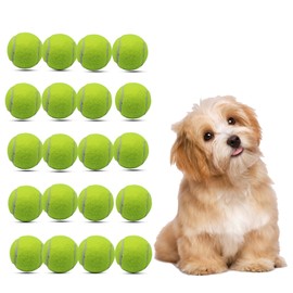 Magicorange Tennis Balls, 20 Pack 2 inch Tennis Balls for Dogs, Pet Dog Playing Balls, Colorful Easy Catching Pet Dog Balls, Come with Mesh Bag for Easy Transport (Yellow, 2 inch)