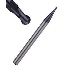 Corintian Solid carbide micro radius milling cutter, ball end mill, 2 teeth, AlTiN coating, diameter 0.3 - 0.9 mm, high performance cutting suitable for HPC - diameter 0.9 mm