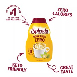 SPLENDA Liquid Zero Calorie Sweetener Pack of 2 Sugar Substitute 3.38 Fl Oz