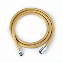 Flexible PVC Shower Hose for Barumi Livo & Pluo Handheld Showerhead - Gold Color | Smooth Design for Easy Cleaning, Tangle-Free 360° Rotation Connector, 71" Length, Universal Fit, Easy Installation