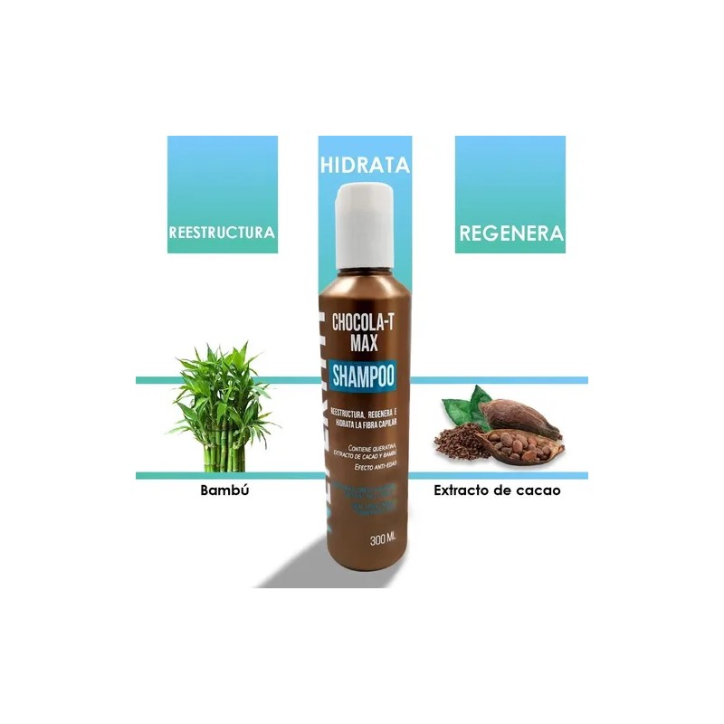 Shampoo Chocolat Max Nefertiti Regenera E Hidrata Tu Cabello
