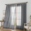 KangBang Dark Grey Sheer Pinch Pleated Curtains for Bedroom 84
