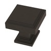 FRANKLIN BRASS Stepped (10-Pack) Cabinet Knobs Matte Black Nobs for