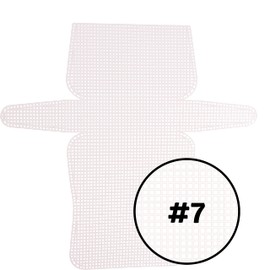 Vaessen Creative Plastic Canvas Bag, 7 Count, Flexible Mesh Sheet for Crafts, Embroidery and Cross Stitch, 1 Piece, Size 33x36 cm or 12.9x14.1 Inches, Transparent