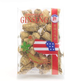 ZG0112-4 Wisconsin American Ginseng | Short Medium | Travel-Friendly Box | Cultivated American Ginseng from Hsu's Ginseng in Marathon County, Wisconsin | 许氏花旗参人工花旗參圓短中號 4 oz, 西洋参, 0112-4
