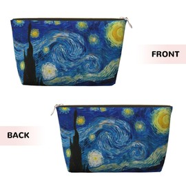 The Starry Night Van Gogh Travel Toiletry Bag for Women and Men, Water-Resistant Purse Zipper Makeup Cosmetic Pouch Bag Travel Organizer Wash Bag for Accessories,Toiletries