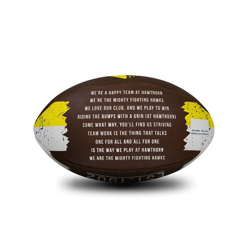 Sherrin AFL Hawthorn Hawks Song Football, Size 2