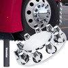 Vitonsbay Chrome ABS Front Axle Cover with 33mm Screw-in Nut