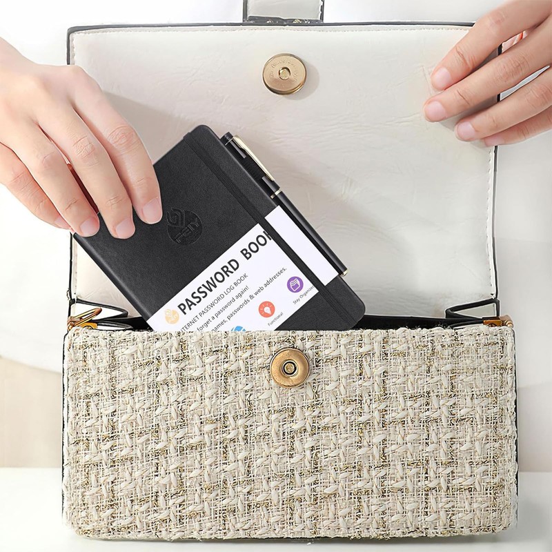 XTUDOU® Pack of 2 Password Book, Password Book with Index