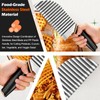 JAYVAR Large Crinkle Cutter Wave Potato Slicer, Stainless Steel French