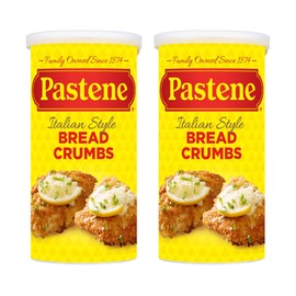 Pastene Italian Seasoned Breadcrumbs – Classic Herb & Spice Breadcrumbs for Cutlets, Baking, Casseroles & Home Cooking (Pack of 2, Italian)