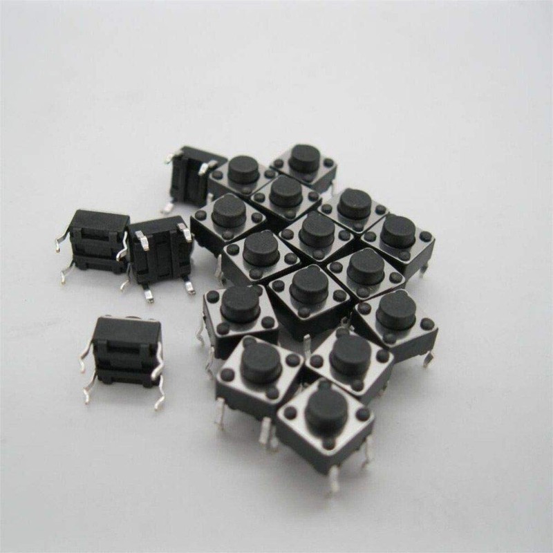 DAOKI 100Pcs Tact Button Switch 6x6x4.3mm 6 * 6 *