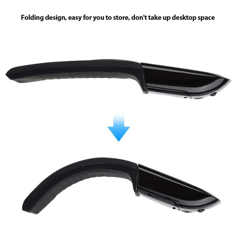 Dpofirs Ergonomic Wireless Mouse, Folding Flattening Mouse, Low Wireless Noise