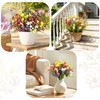 ADORAMOUR Decorative Artificial Flowers Fake Spring Grass Daisies Bouquet
