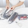BLULILY Clear Travel Makeup Bag For Case Clear Travel Toiletry