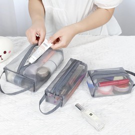 BLULILY Clear Travel Makeup Bag For Case Clear Travel Toiletry Bag Travel Bag For Home Travel Business Use Large, Small