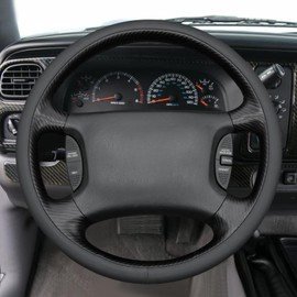 MEWANT Hand Stitched 3D Style Steering Wheel Cover Wrap for Dodge Ram 1998-2002/Dodge Dakota SLT Sport R/T 1997-2004 Steering Wheel Accessories for Dodge Ram