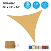 AsterOutdoor Sun Shade Sail Triangle 16' x 16' x 16'