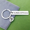 Thank You Gifts Appreciation Keychain You Make A Difference Keychain