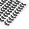 20 Pairs Makeup False Lashes Salon Long Curly Thick ThreeDimensional
