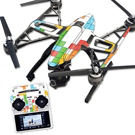 MightySkins Skin Compatible with Yuneec Q500 & Q500+ Quadcopter Drone wrap Cover Sticker Skins Tetris