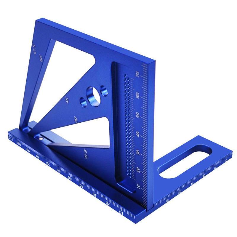 Upgrade Woodworking Measuring Ruler Metric/Inch 3D Multi-Angle Aluminum Alloy 22.5/30/45/60/67.5/90