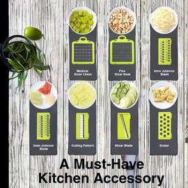 15-in-1 Vegetable Chopper With Container | Food Slicer | Onion Dicer | Kitchen Essentials | Household Accesories | Multifuncttional Veggie Chopper For Kitchen