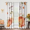 Djoymock Fall Thanksgiving White Blackout Curtains Drapes for Living Room