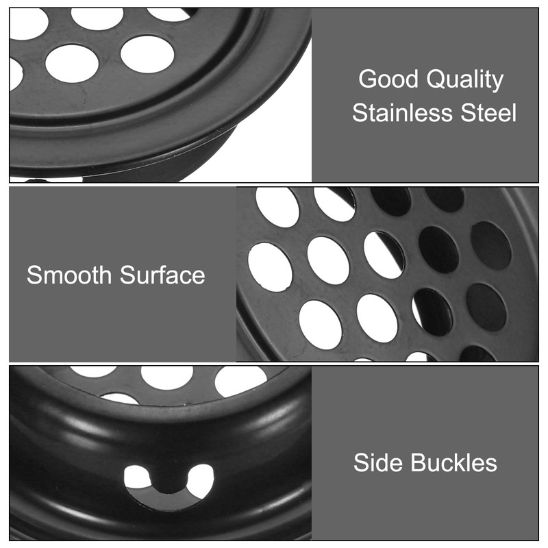 sourcing map 12Pcs Air Vents Circular Flat Soffit Vent 50mm/2"