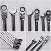 Vokenforu 24mm Flex-Head Ratchet Spanners, Metric Chrome Vanadium Steel Ratcheting