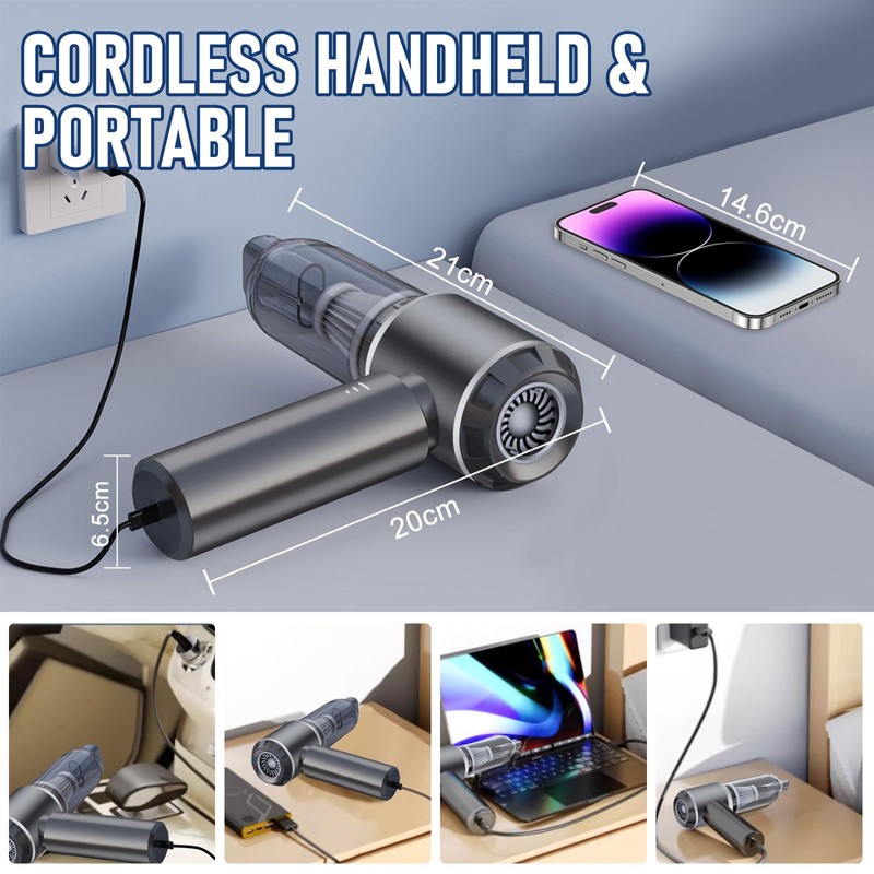 Car Vacuum Portable Cordless 20000PA High power Mini Vacuum Cleaner