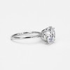 Michooyel S925 4ct Round Brilliant Cut Solitaire Diamond Engagement Rings