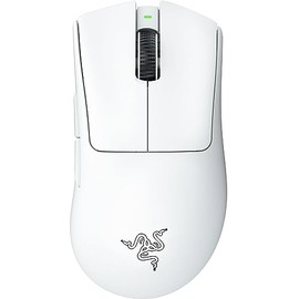 Razer DeathAdder V3 Pro Mouse Inalámbrico para Juegos: 64g Ultra Ligero - Sensor Óptico Focus Pro 30K - Interruptores Ópticos Gen-3 Rápidos - Inalámbrico HyperSpeed - 5 Botones Programables - Blanco
