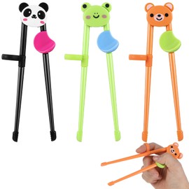 3 Pairs of Cute Animal Chopsticks Children, Non-Slip Chopsticks Children, Chopsticks Children's Aid, Chopsticks Aid for Children, Toddlers and Beginners (15.5 cm)