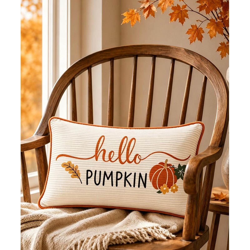 Corduroy Fall Pillow Covers 12x20 Farmhouse Sunflower Pillow Covers