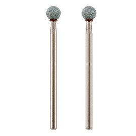 PROXXON No. 26772 Whetstones with Shaft, 2 Pieces [Round 0.2 inch (5.0 mm), Shaft Diameter 0.09 inch (2.35 mm), GC Whetstone No. 150