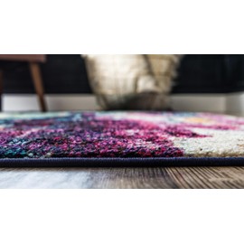 Unique Loom Chromatic Collection Abstract Modern Colorful Kids Multi Area Rug (9' 0 x 12' 0)