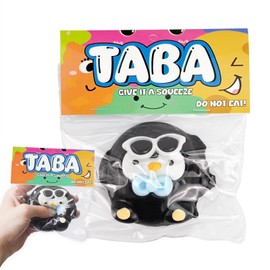 Mochi Squishy Black Penguin - Sleek Soft Fidget Toy for Anxiety Relief, Party Accessories & Collectible Sensory Items