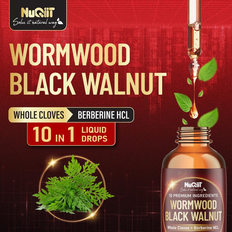 10in1 Wormwood Liquid Drops with Wormwood, Black Walnut, Whole Cloves,