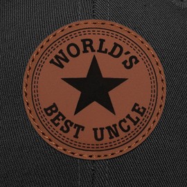 Uncle Gifts from Niece Nephew Worlds Best Uncle Ever Hat Christmas Fathers Day Birthday Gift for Uncle Mesh Trucker Hats Cool Black