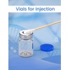 ZWCP 5ml Glass Vials for Injections, Self-Healing Injection Port, Empty