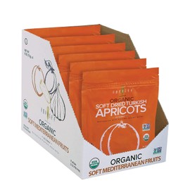 Amphora Soft Dried All Natural Organic Turkish Apricot Healthy Snack Fruits Vegan Kosher Gluten Free 6 Oz Each (Pack of 6)