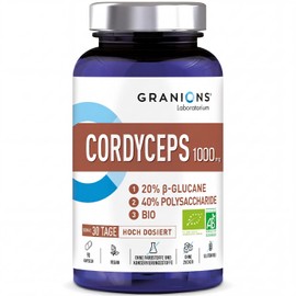 Cordyceps Capsules 1000 mg - Mushroom Extract High Dose - Energy & Vitality